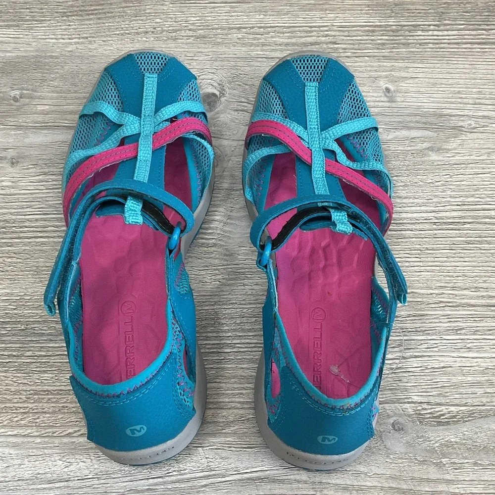 Merrell Dragonfly Sports Sandals Kids Youth Girls MK164456 Turquoise Size 7 M